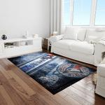 mlb toronto blue jays baseball team logo rectangle area rug light room tbj14