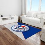 mlb toronto blue jays baseball team logo rectangle area rug light room tbj17