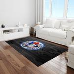 mlb toronto blue jays baseball team logo rectangle area rug light room tbj18
