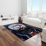 mlb toronto blue jays baseball team logo rectangle area rug light room tbj24
