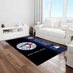 mlb toronto blue jays baseball team logo rectangle area rug light room tbj26