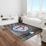 mlb toronto blue jays baseball team logo rectangle area rug light room tbj27