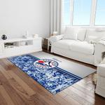 mlb toronto blue jays baseball team logo rectangle area rug light room tbj42