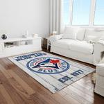 mlb toronto blue jays baseball team logo rectangle area rug light room tbj48