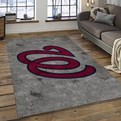 mlb washington nationals baseball team logo rectangle area rug dark room wn47
