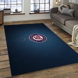 mlb washington nationals baseball team logo rectangle area rug dark room wn76