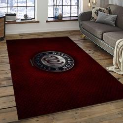 mlb washington nationals baseball team logo rectangle area rug dark room wn77