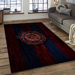 mlb washington nationals baseball team logo rectangle area rug dark room wn80