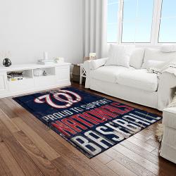 MLB Washington Nationals Baseball Team Logo Rectangle Area Rug WN04