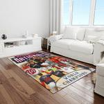 mlb washington nationals baseball team logo rectangle area rug light room wn05