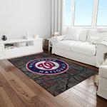 mlb washington nationals baseball team logo rectangle area rug light room wn11