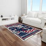 mlb washington nationals baseball team logo rectangle area rug light room wn17