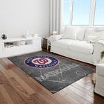 mlb washington nationals baseball team logo rectangle area rug light room wn24