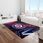 mlb washington nationals baseball team logo rectangle area rug light room wn29