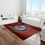 mlb washington nationals baseball team logo rectangle area rug light room wn30