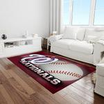 mlb washington nationals baseball team logo rectangle area rug light room wn31