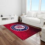 mlb washington nationals baseball team logo rectangle area rug light room wn38