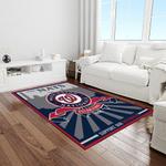 mlb washington nationals baseball team logo rectangle area rug light room wn39