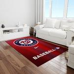 mlb washington nationals baseball team logo rectangle area rug light room wn40