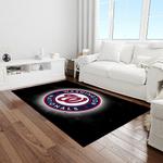 mlb washington nationals baseball team logo rectangle area rug light room wn42