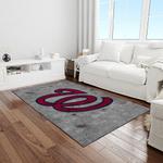 mlb washington nationals baseball team logo rectangle area rug light room wn47