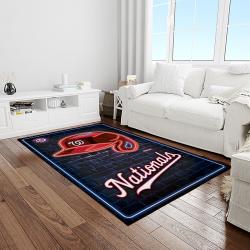 MLB Washington Nationals Baseball Team Logo Rectangle Area Rug WN52