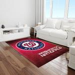 mlb washington nationals baseball team logo rectangle area rug light room wn59