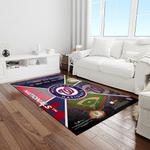 mlb washington nationals baseball team logo rectangle area rug light room wn60