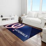 mlb washington nationals baseball team logo rectangle area rug light room wn64