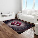mlb washington nationals baseball team logo rectangle area rug light room wn66