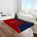 mlb washington nationals baseball team logo rectangle area rug light room wn68