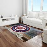 mlb washington nationals baseball team logo rectangle area rug light room wn73