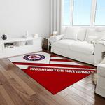 mlb washington nationals baseball team logo rectangle area rug light room wn87
