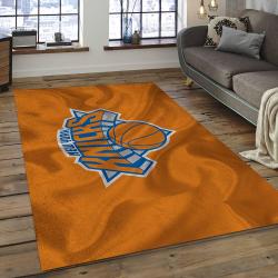 nba new york knicks basketball team logo rectangle area rug dark room nyk09