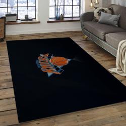 nba new york knicks basketball team logo rectangle area rug dark room nyk34