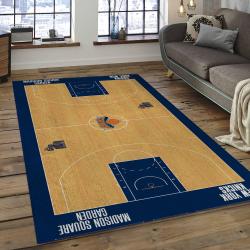 nba new york knicks basketball team logo rectangle area rug dark room nyk51