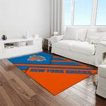 nba new york knicks basketball team logo rectangle area rug light room nyk06