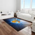 nba new york knicks basketball team logo rectangle area rug light room nyk10