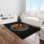 nba new york knicks basketball team logo rectangle area rug light room nyk24
