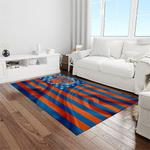 nba new york knicks basketball team logo rectangle area rug light room nyk25