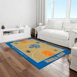 nba new york knicks basketball team logo rectangle area rug light room nyk40