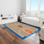 nba new york knicks basketball team logo rectangle area rug light room nyk48
