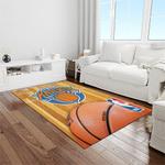 nba new york knicks basketball team logo rectangle area rug light room nyk55