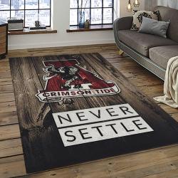 ncaa alabama crimson tide college sport basketball and foolball team logo rectangle area rug dark room act29