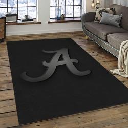 ncaa alabama crimson tide college sport basketball and foolball team logo rectangle area rug dark room act30