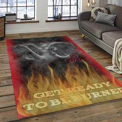 ncaa alabama crimson tide college sport basketball and foolball team logo rectangle area rug dark room act43