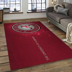 ncaa alabama crimson tide college sport basketball and foolball team logo rectangle area rug dark room act49