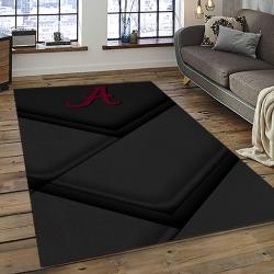ncaa alabama crimson tide college sport basketball and foolball team logo rectangle area rug dark room act53