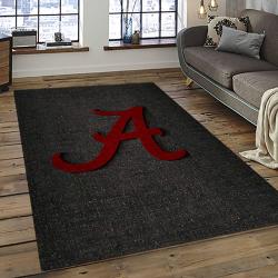 ncaa alabama crimson tide college sport basketball and foolball team logo rectangle area rug dark room act65