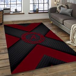 ncaa alabama crimson tide college sport basketball and foolball team logo rectangle area rug dark room act77